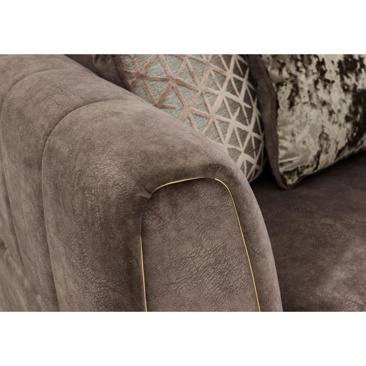 Ariana 4 Seater Classic Back Fabric Sofa - Beige – image 3