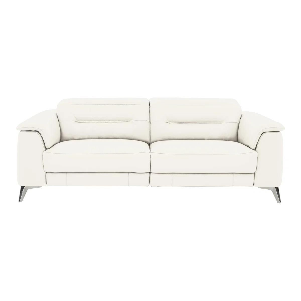 Sanza 3 Seater Leather Sofa - White- World of Leather