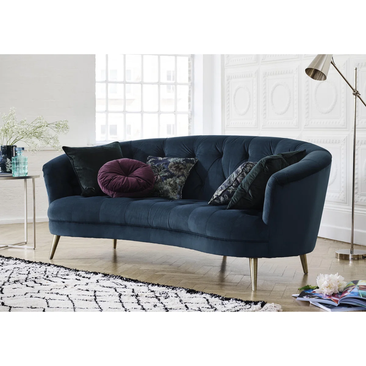 Alexander and James - Soho 3 Seater Fabric Sofa - Blue – image 3