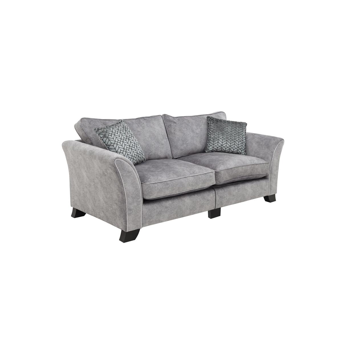 Amora 4 Seater Fabric Split Classic Back Sofa - Grey – image 4