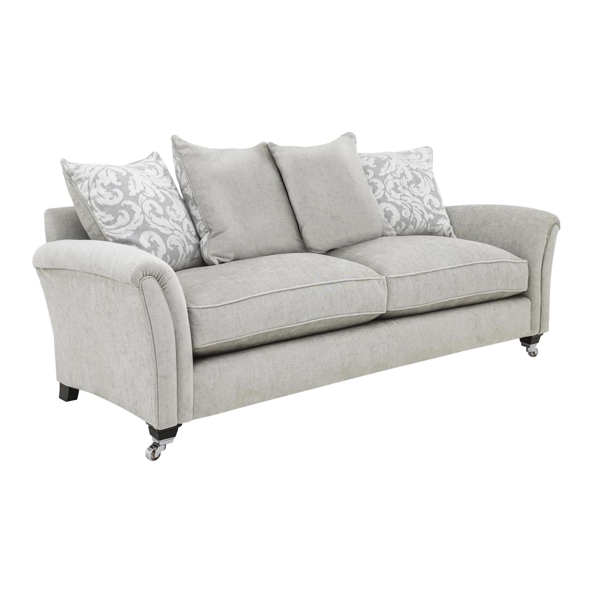 Parker Knoll - Devonshire Large 2 Seater Pillow Back Fabric Sofa - Grey – image 1