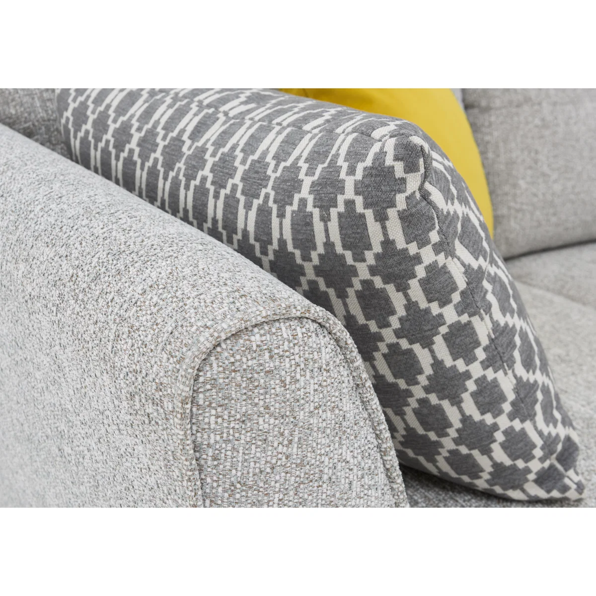 Connection 3 Seater Classic Back Fabric Sofa - Grey – image 6