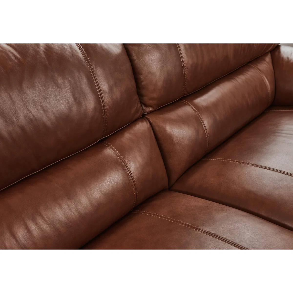 Cozee 3 Seater Leather Sofa - Brown- World of Leather – image 4