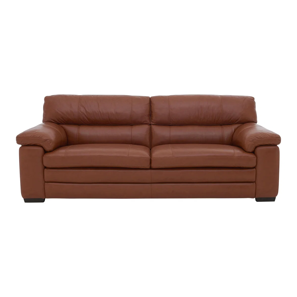 Cozee 3 Seater Leather Sofa - Brown- World of Leather – image 1