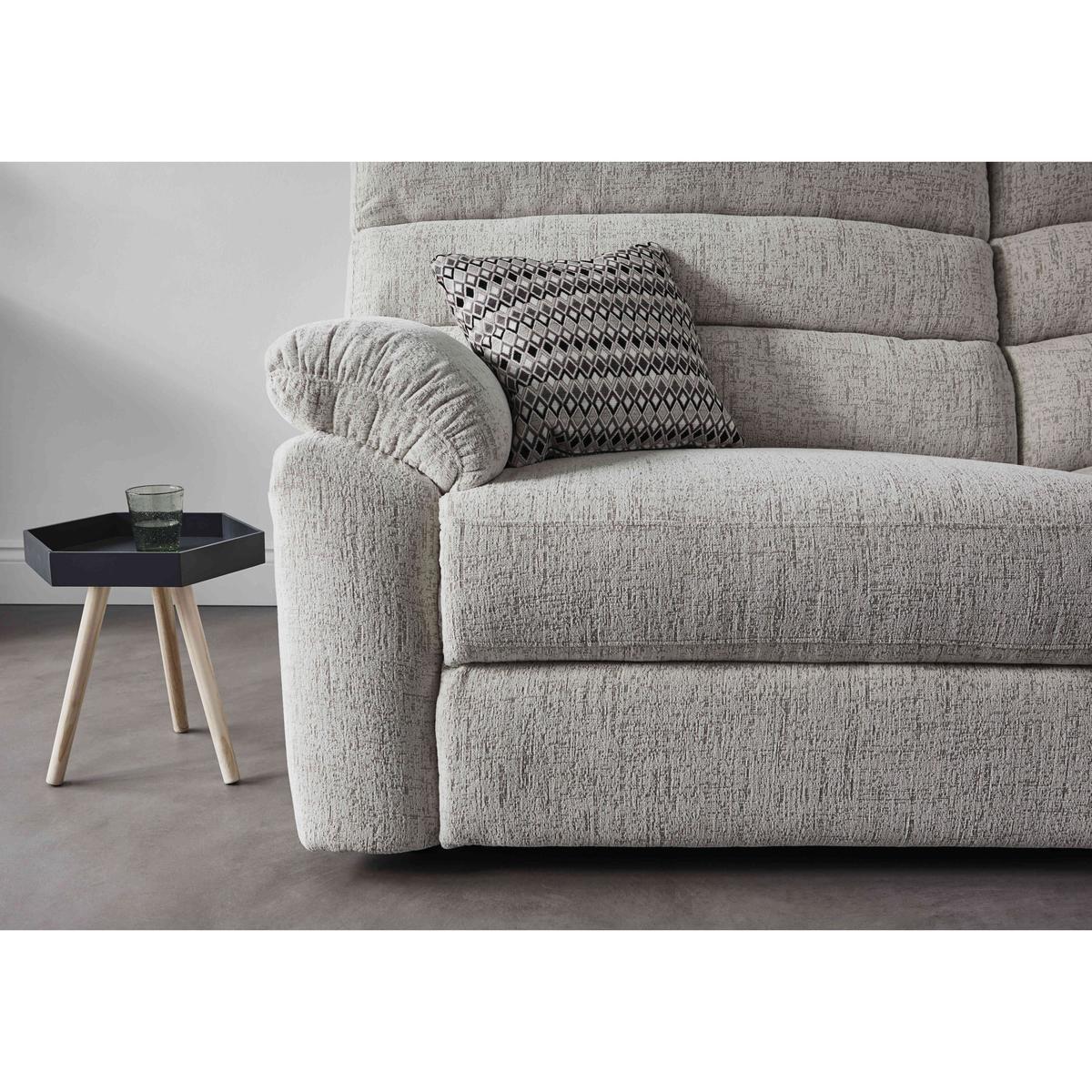 Comfort Story - Page 3 Seater Fabric Manual Recliner Sofa - Beige – image 5