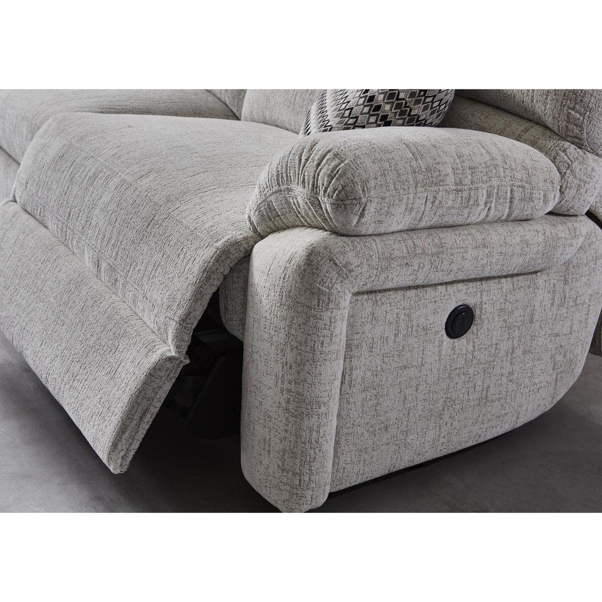 Comfort Story - Page 3 Seater Fabric Manual Recliner Sofa - Beige – image 7
