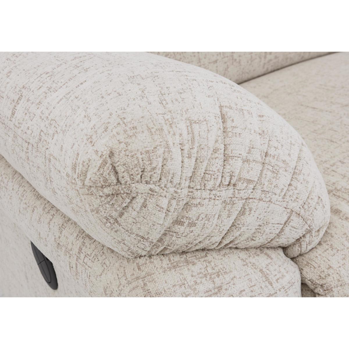 Comfort Story - Page 3 Seater Fabric Manual Recliner Sofa - Beige – image 8