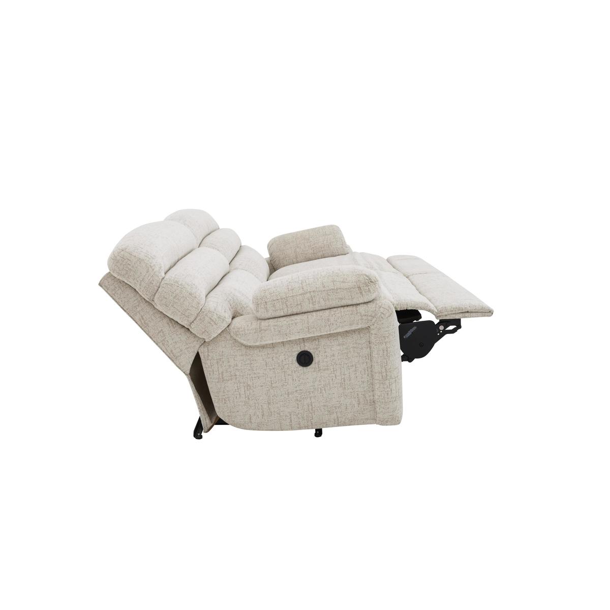 Comfort Story - Page 3 Seater Fabric Manual Recliner Sofa - Beige – image 10