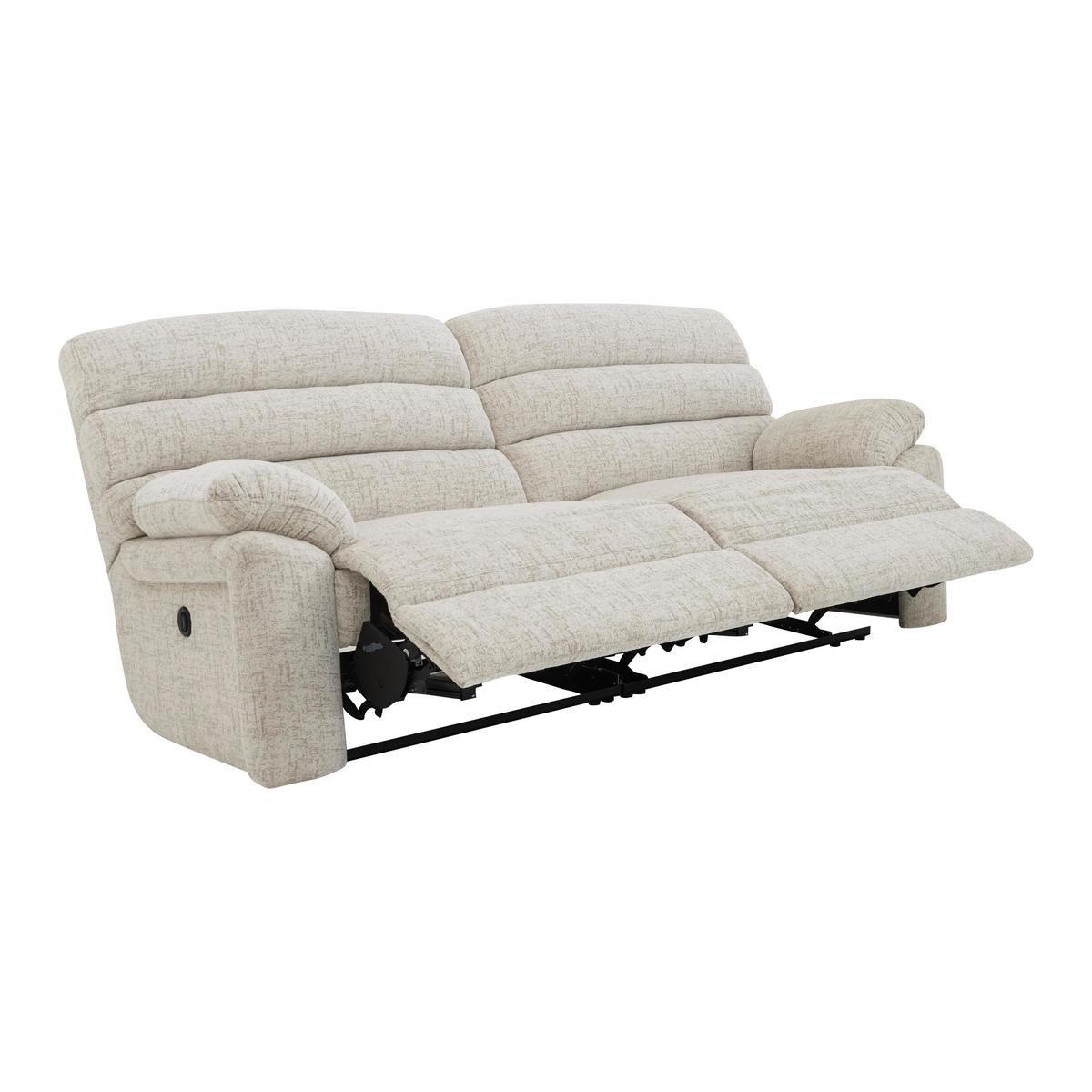 Comfort Story - Page 3 Seater Fabric Manual Recliner Sofa - Beige – image 2