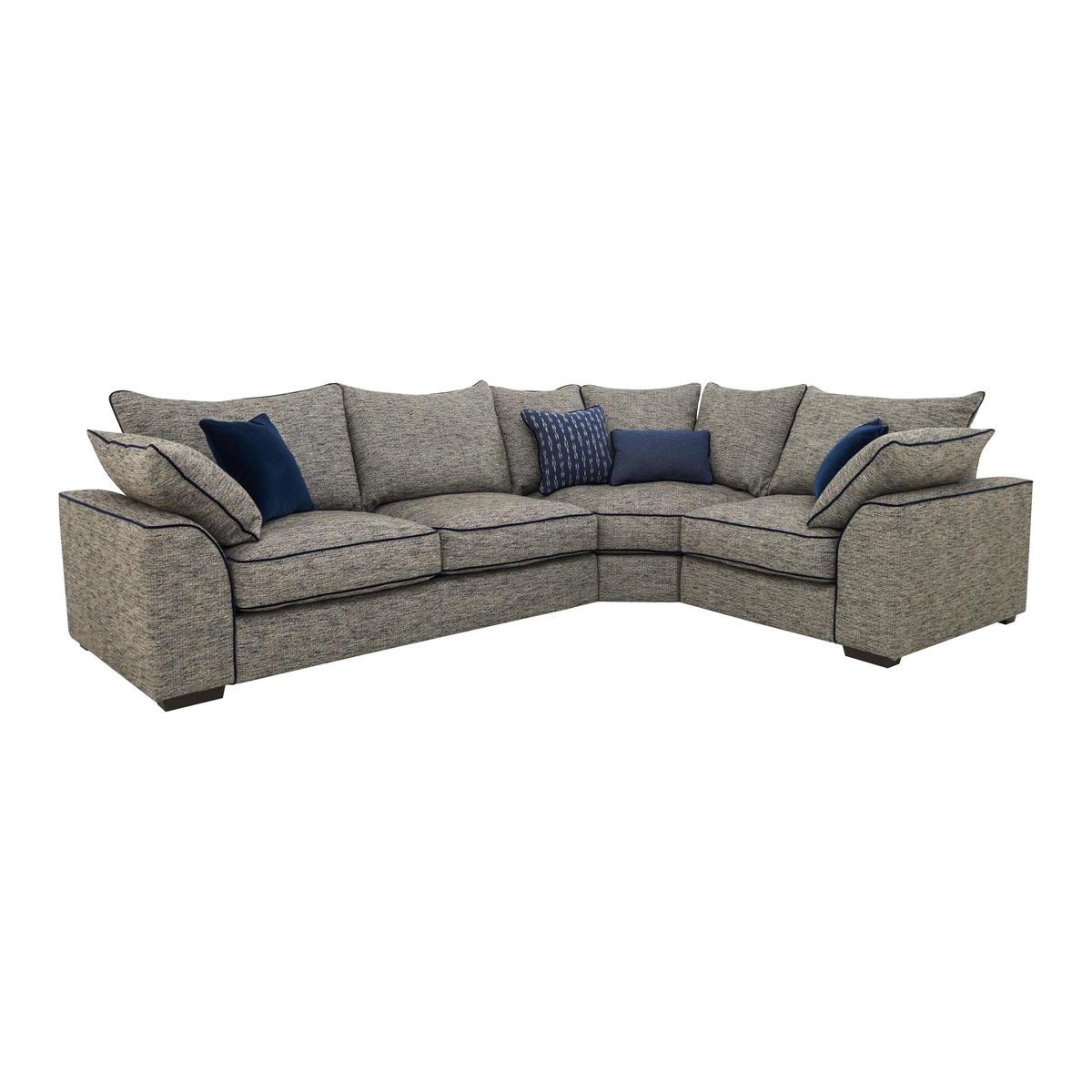 Collins and Hayes - Jarvis Fabric Corner Sofa with Piping – image 1