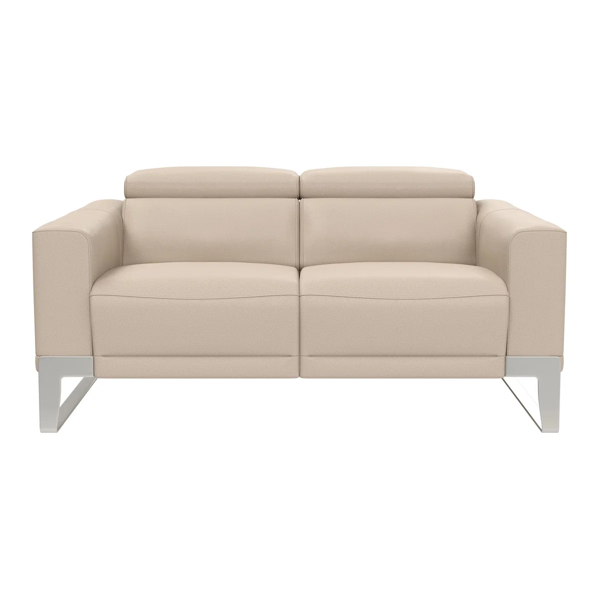 Nicoletti - Azione 2 Seater Leather Sofa with Ratchet Headrest - Beige – image 1