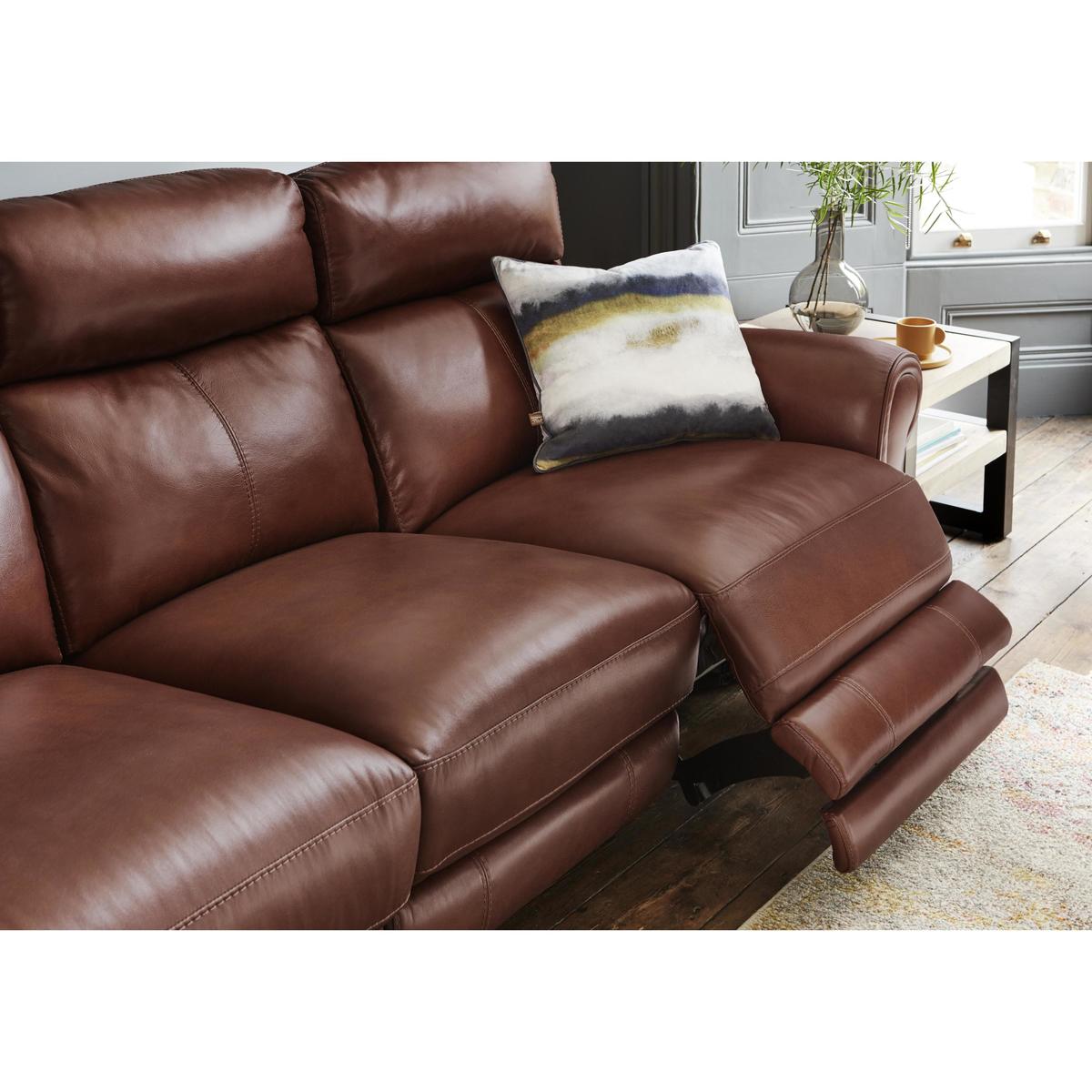 World of Leather - Relax Station Easy 3 Seater Leather Power Recliner Sofa with Power Headrests – image 6