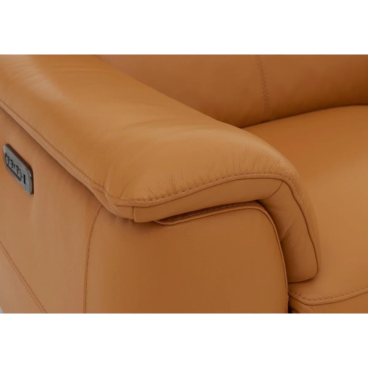 Odyssey 2 Seater Leather Recliner Sofa with Power Headrests - Beige- World of Leather – image 4