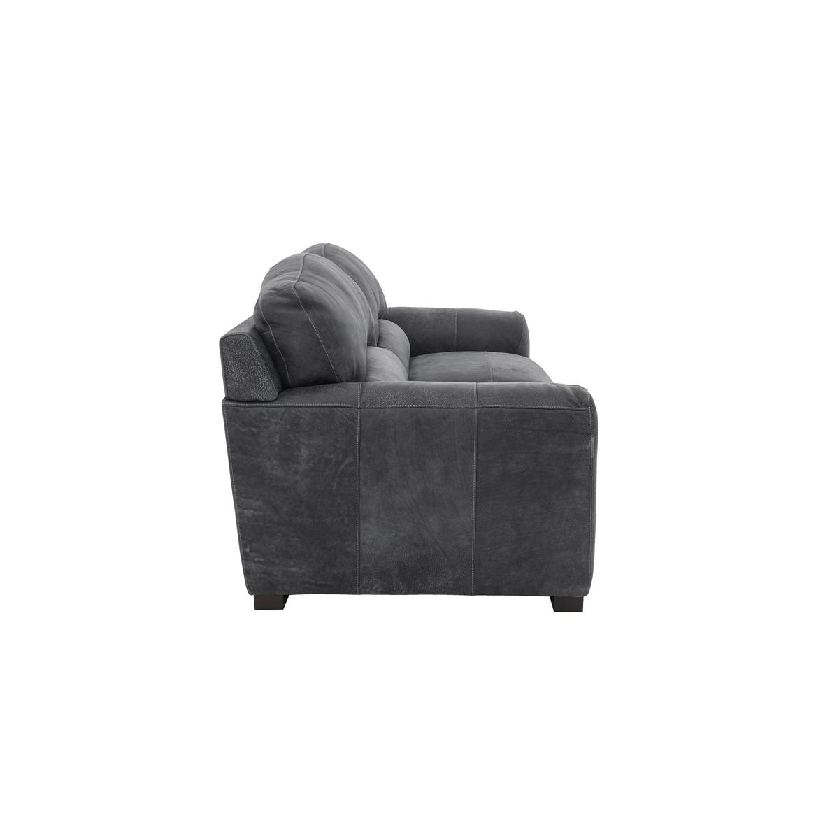 Castella 3 Seater Leather Sofa - Black - By Furniture Village – image 6