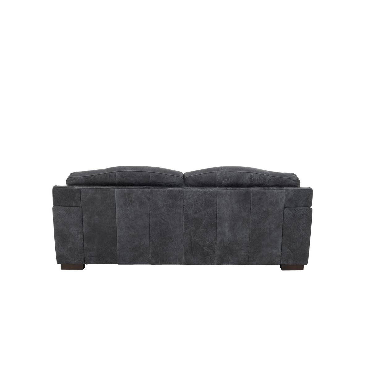 Castella 3 Seater Leather Sofa - Black - By Furniture Village – image 7