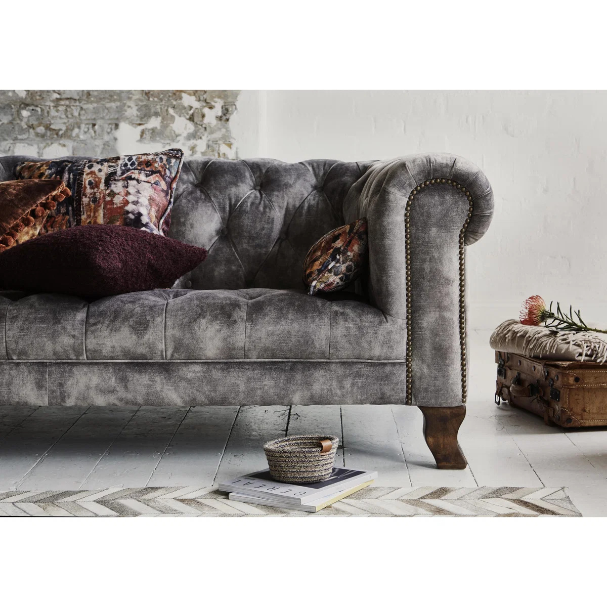 Alexander and James - Camden Collection Hampton 3 Seater Fabric Sofa - Grey – image 3