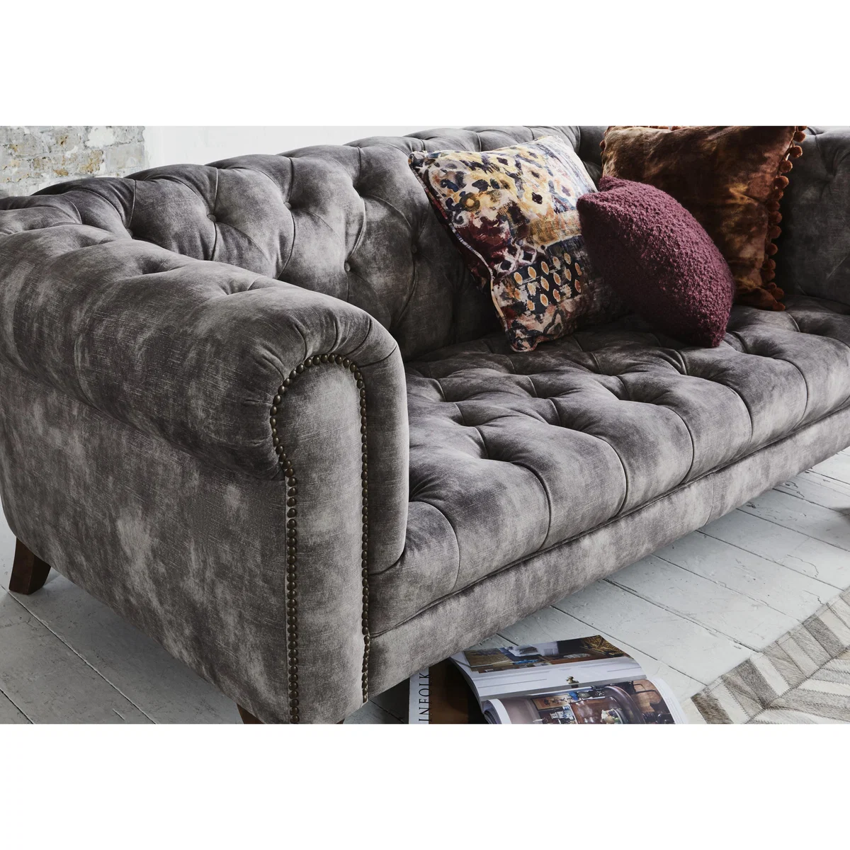 Alexander and James - Camden Collection Hampton 3 Seater Fabric Sofa - Grey – image 4