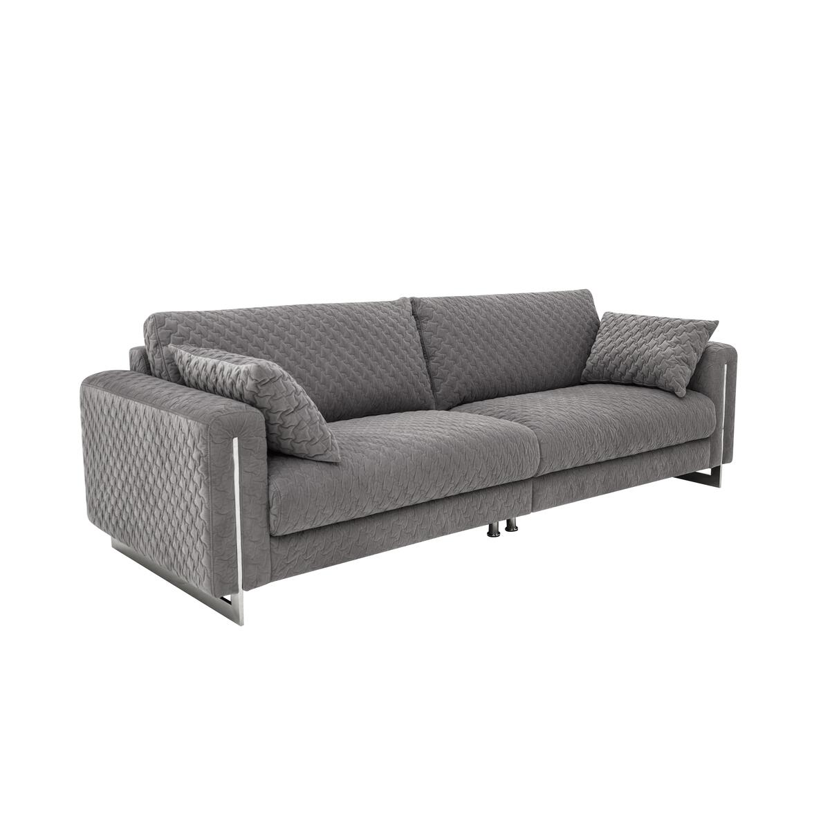 Sofisticat 4 Seater Classic Back Fabric Sofa - Yellow – image 4