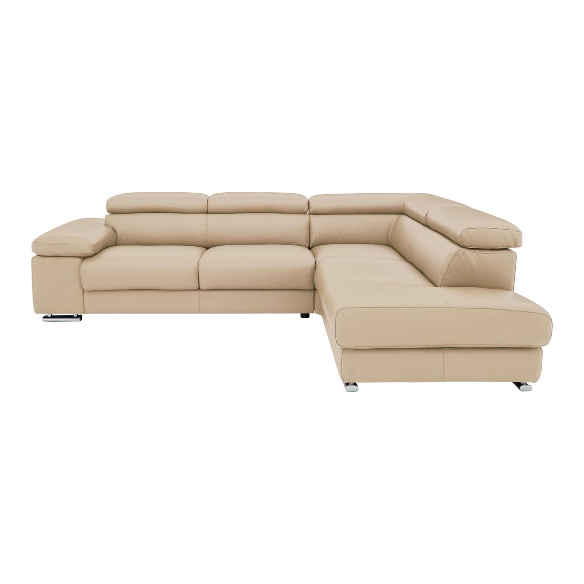 Nicoletti - Sanova Leather Corner Sofa - Beige