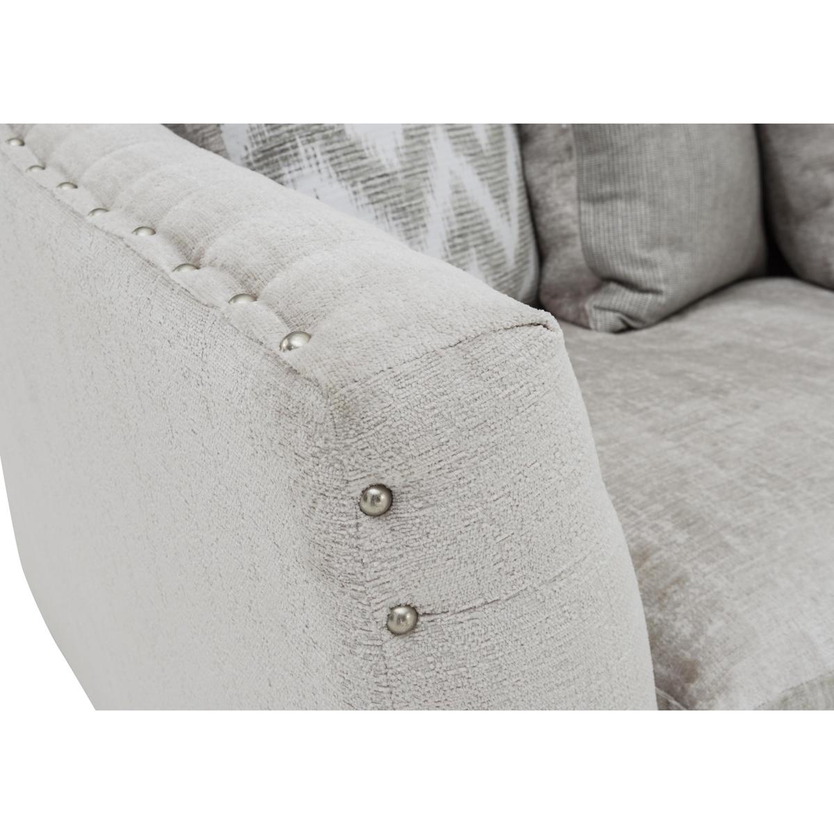 Devine Curved Pillow Back Fabric Sofa - By Furniture Village – image 7