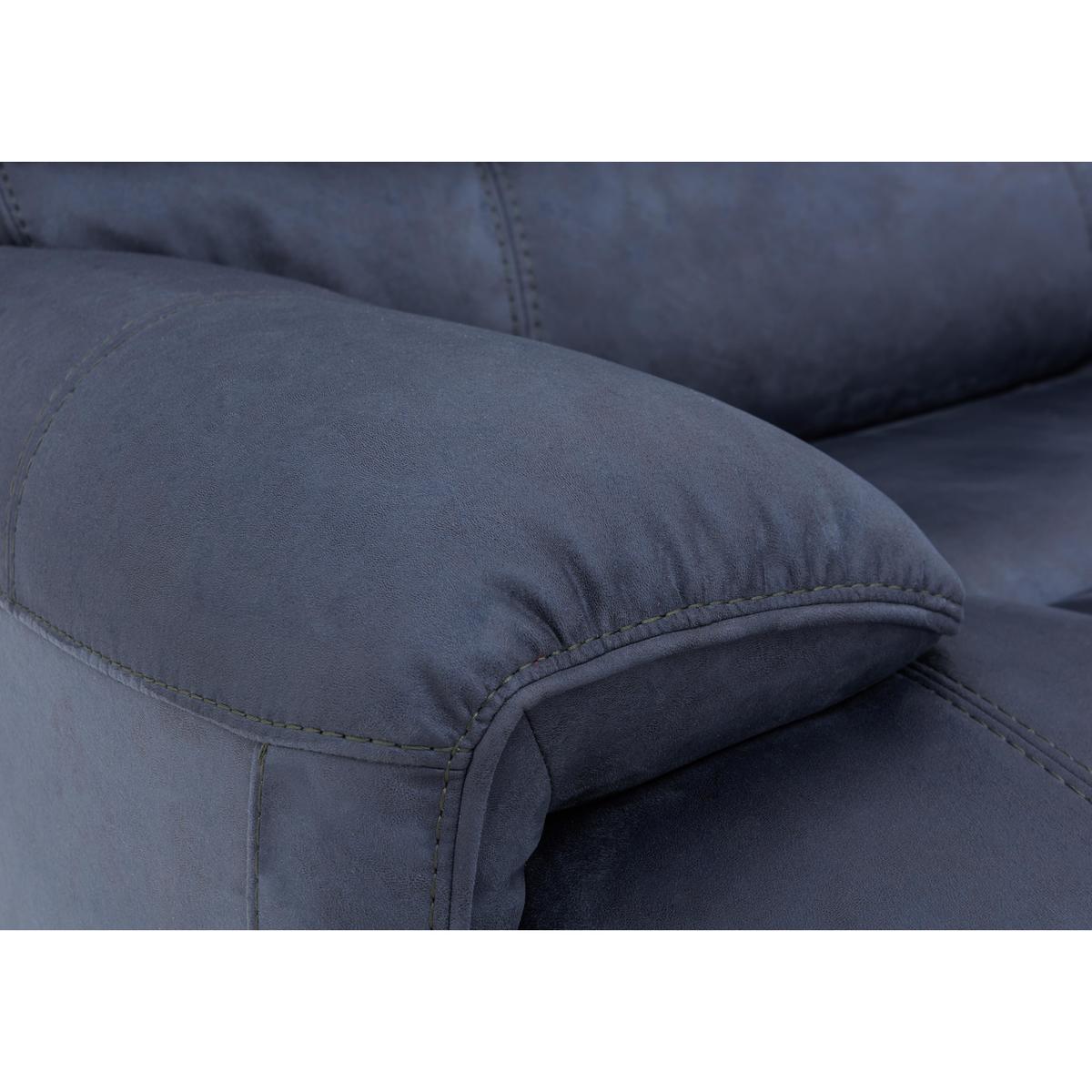Link Fabric Corner Chaise Power Sofa - Blue - By Furniture Village – image 4