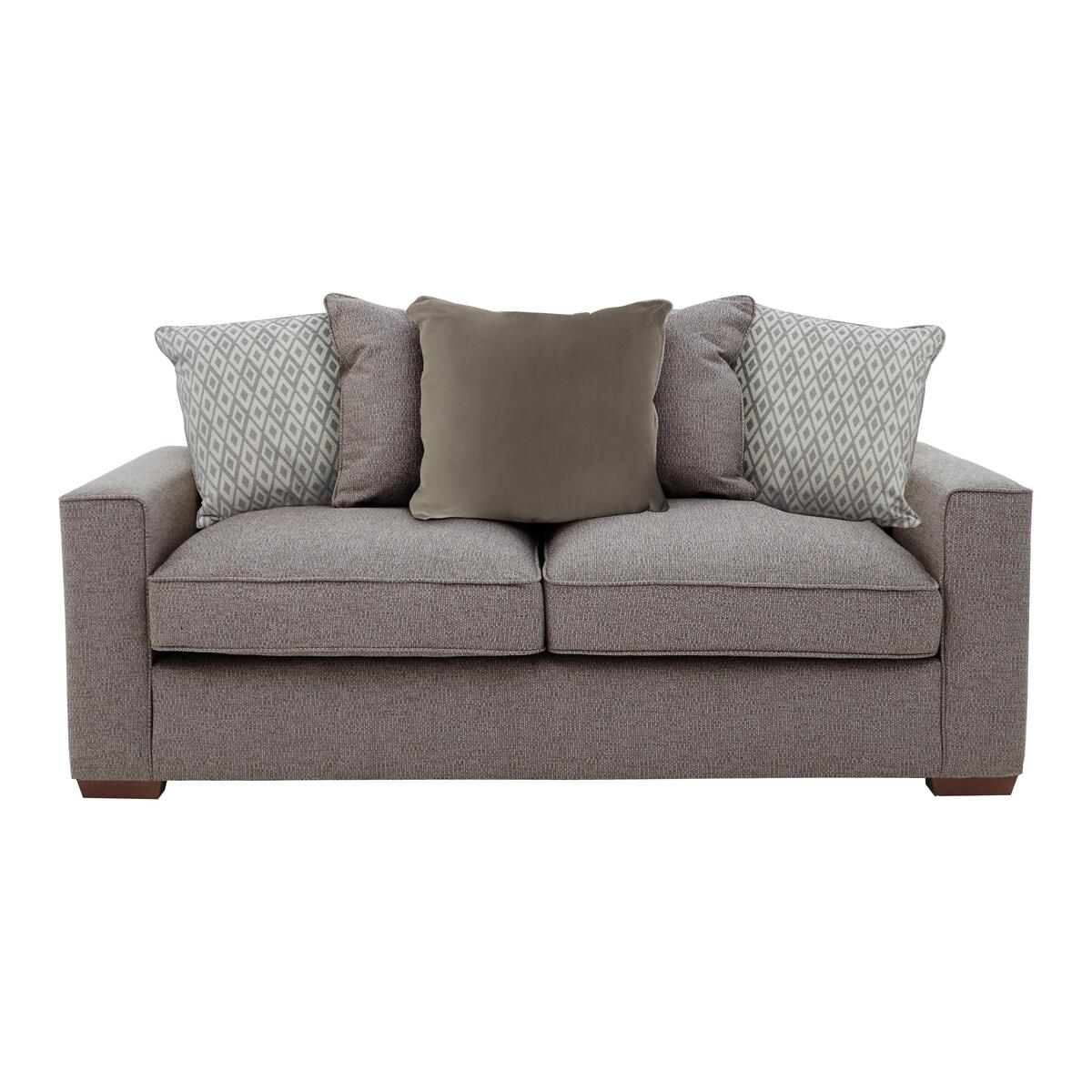 Comfi 3 Seater Pillow Back Fabric Sofa - Grey – image 1