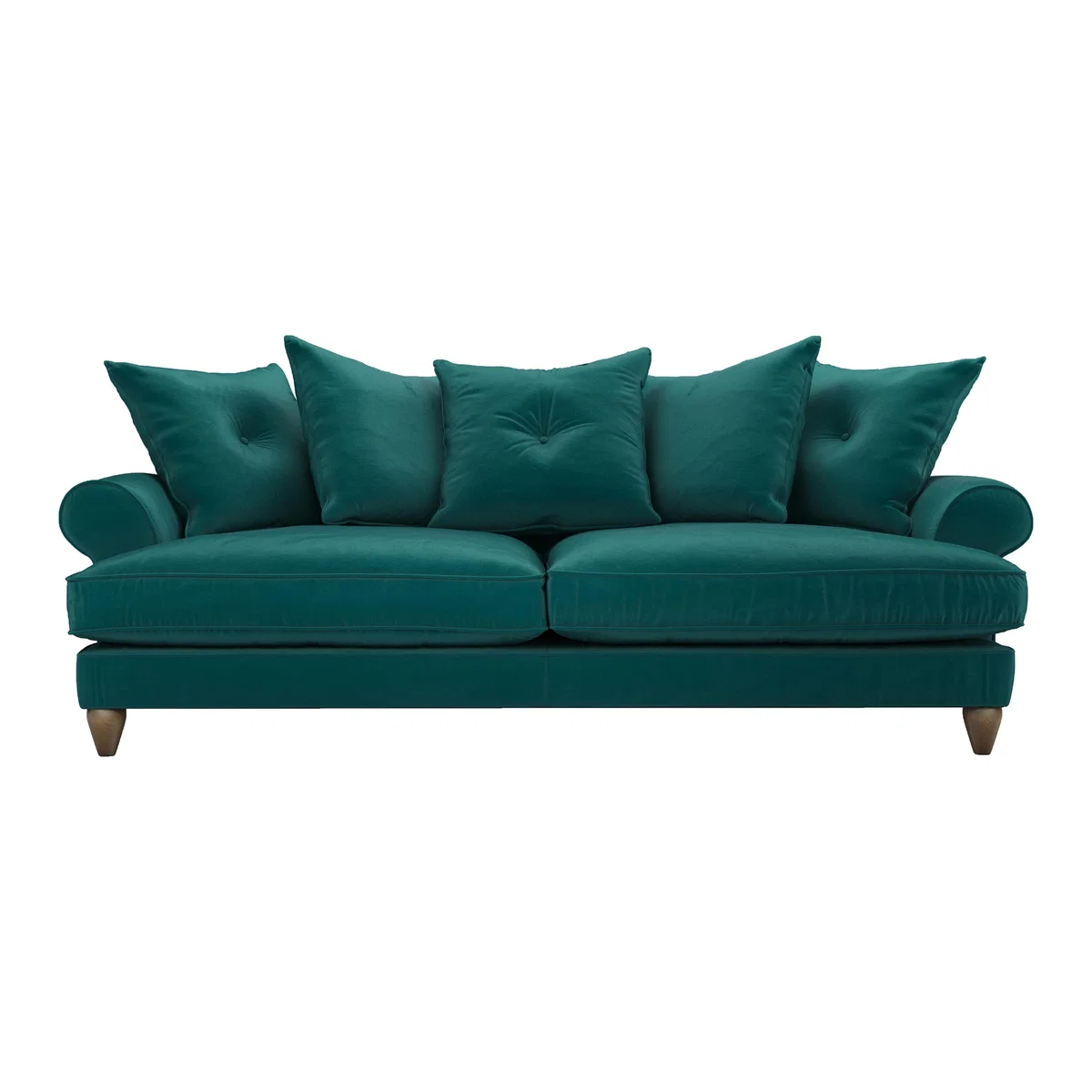 The Lounge Co. - Bronwyn 4 Seater Fabric Scatter Back Sofa - Teal – image 1