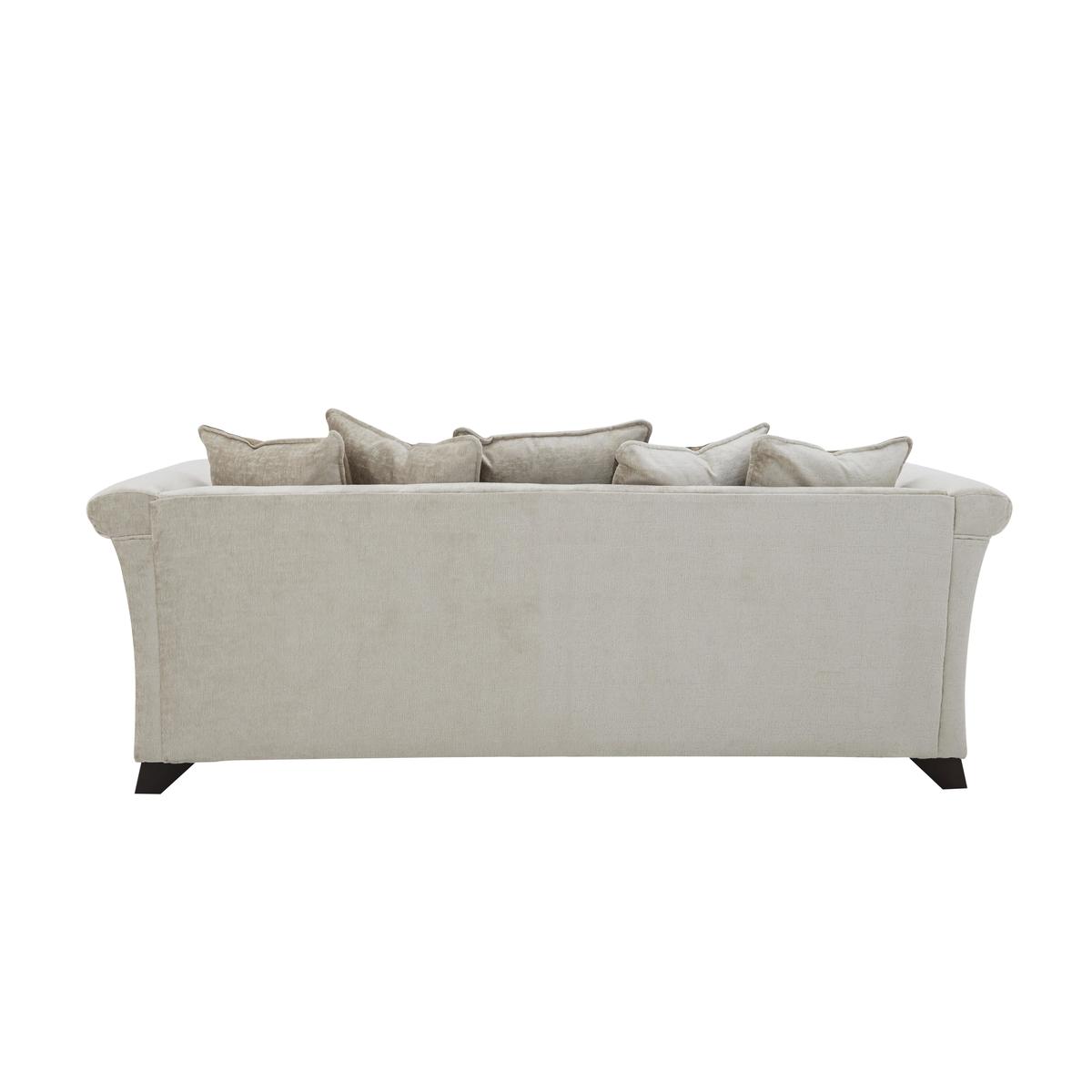 Holly 3 Seater Pillow Back Fabric Sofa with studs - Cream - By Furniture Village – image 6