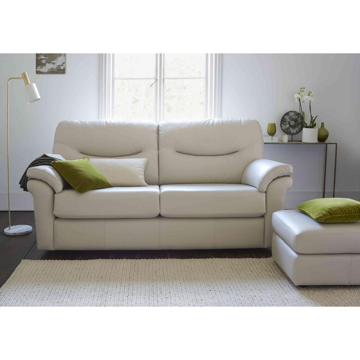 G Plan - Washington 3 Seater Leather Manual Recliner Sofa – image 2
