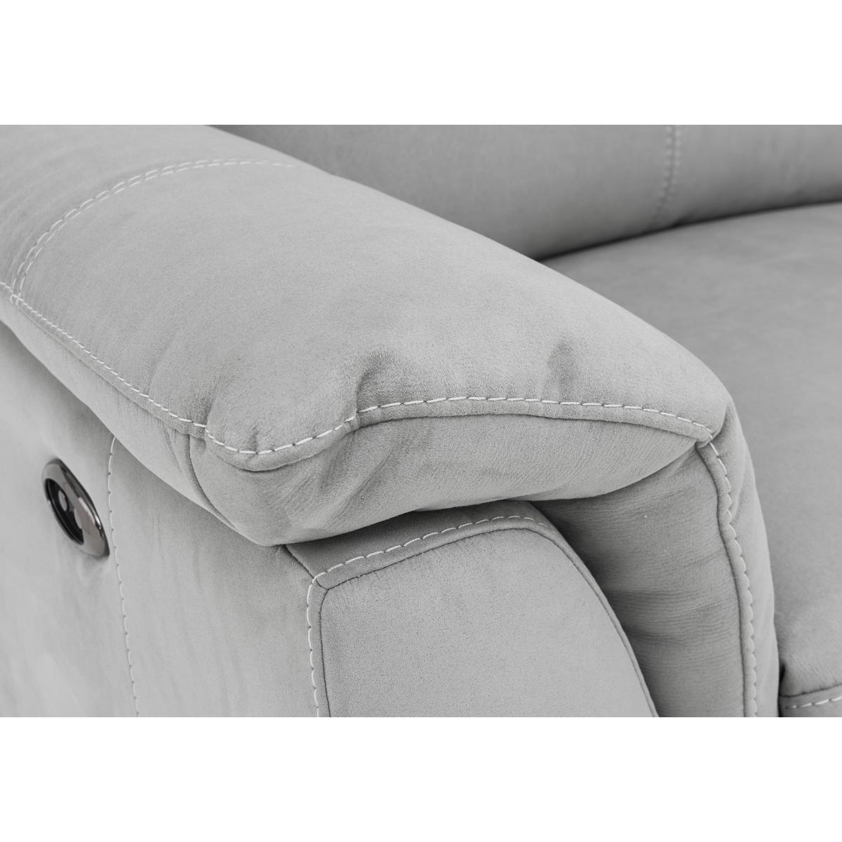 Contempo 2 Seater Fabric Power Recliner Sofa - Blue - By Furniture Village – image 2
