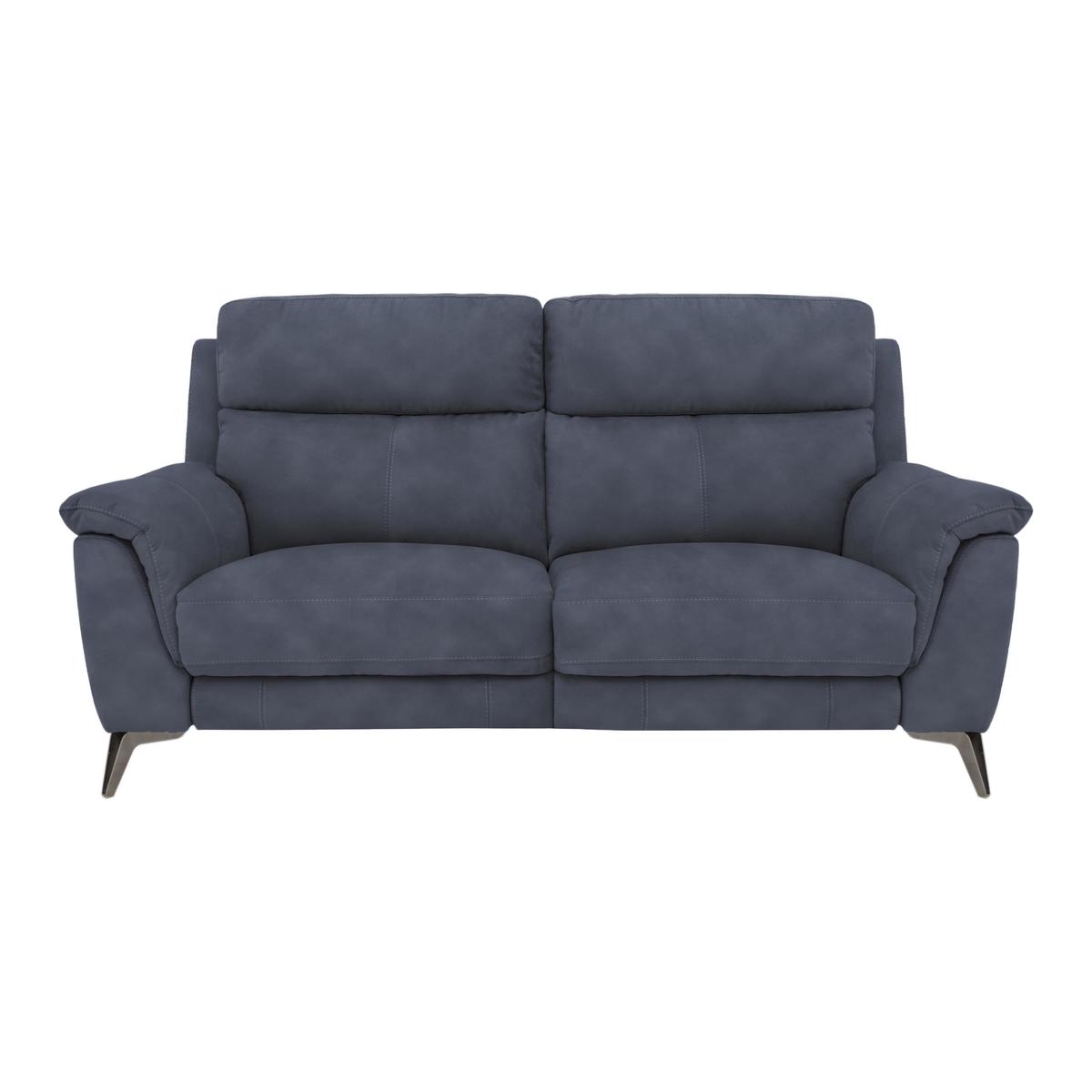 Contempo 2 Seater Fabric Power Recliner Sofa - Blue - By Furniture Village – image 1