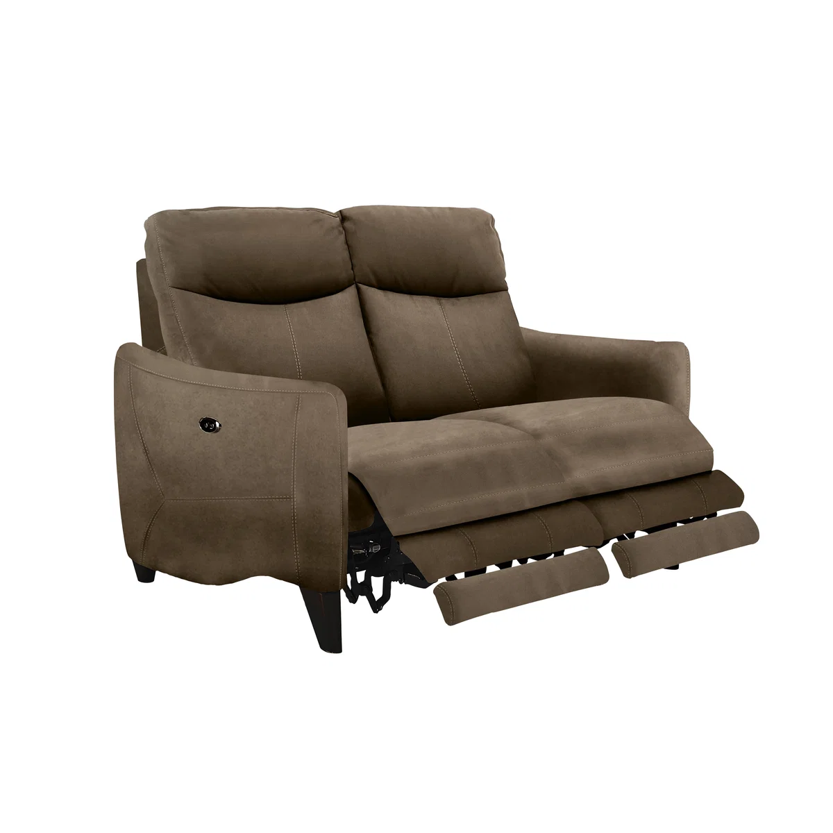 Compact Collection Petit 2 Seater Fabric Power Recliner Sofa - Beige - By Furniture Village – image 2