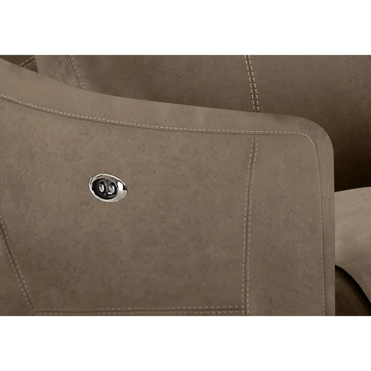 Compact Collection Petit 2 Seater Fabric Power Recliner Sofa - Beige - By Furniture Village – image 4
