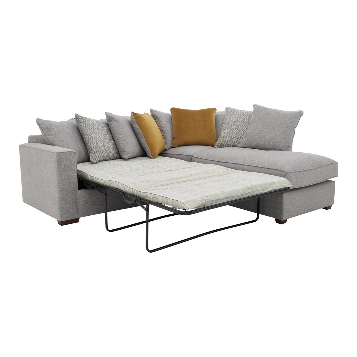 Comfi Fabric Pillow Back Corner Sofa with Chaise End Sofa Bed - Grey - By Furniture Village – image 2
