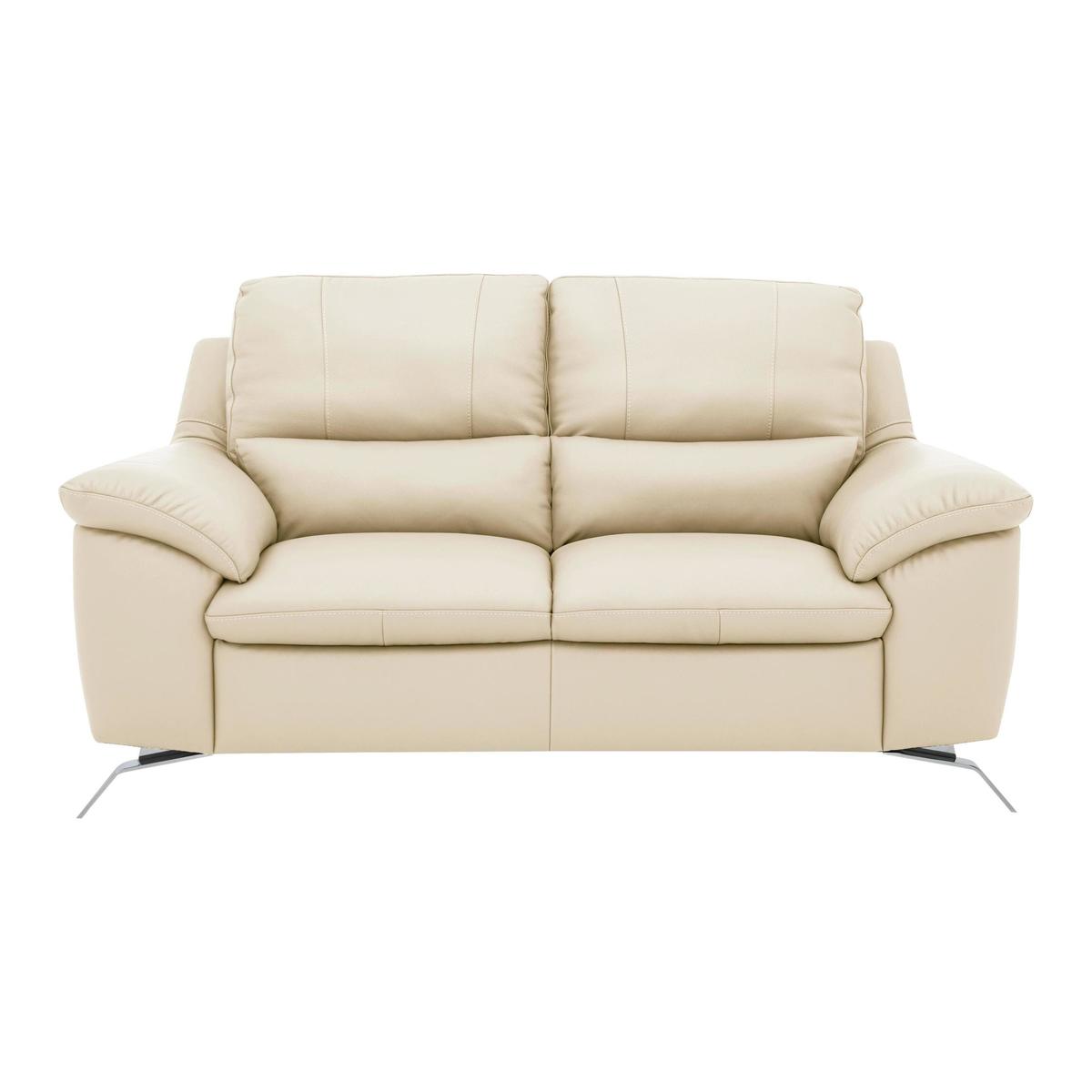 Apulia 2 Seater Leather Power Recliner Sofa - Beige - By Furniture Village – image 1