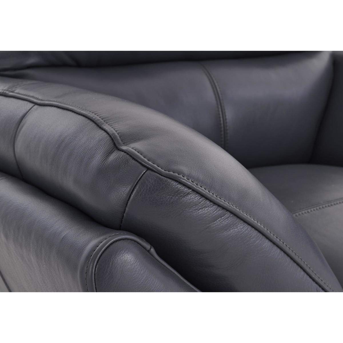 Salvador Leather Corner Chaise Sofa - Black - By Furniture Village – image 6
