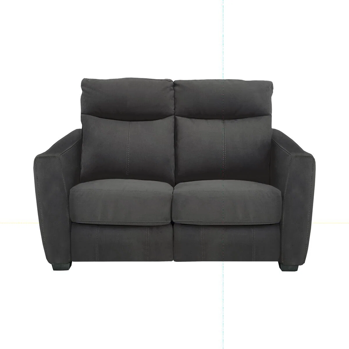 Compact Collection Midi 2 Seater Fabric Manual Recliner Sofa - Grey