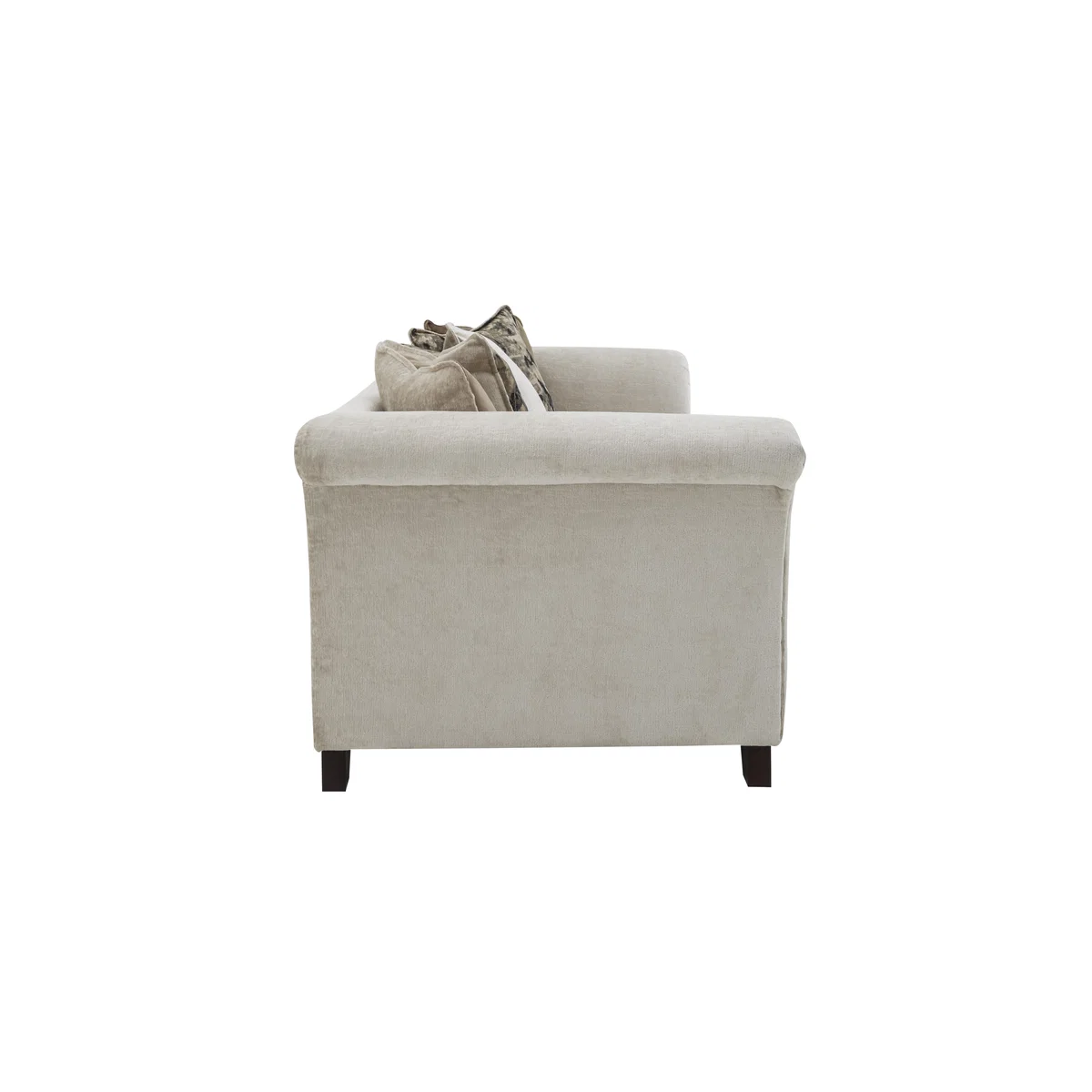 Holly 4 Seater Split Pillow Back Fabric Sofa with Studs - Grey – image 5