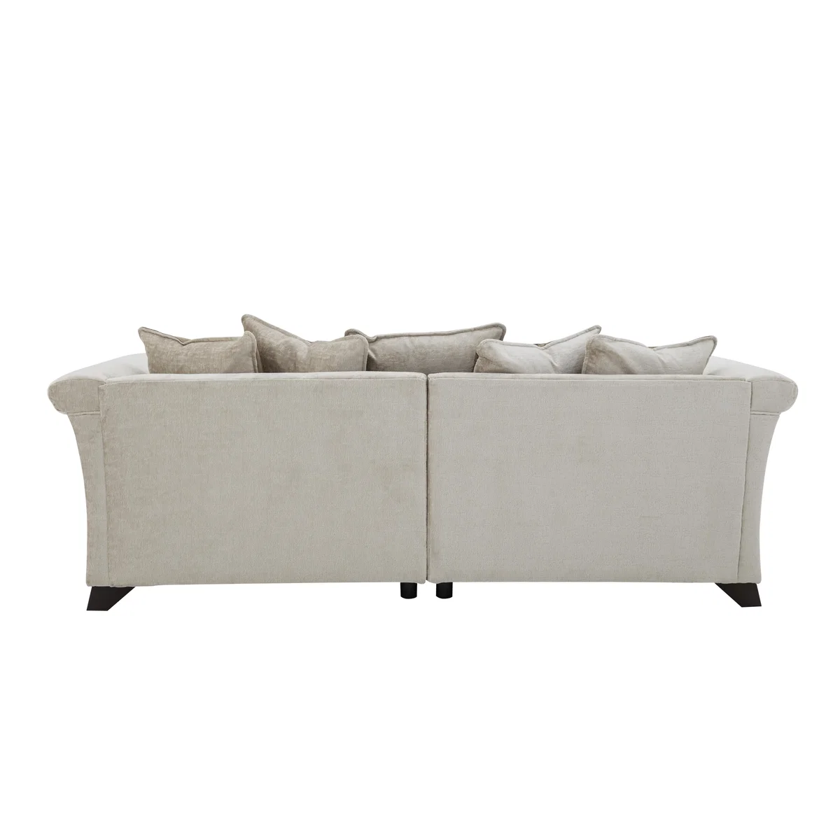 Holly 4 Seater Split Pillow Back Fabric Sofa with Studs - Grey – image 6