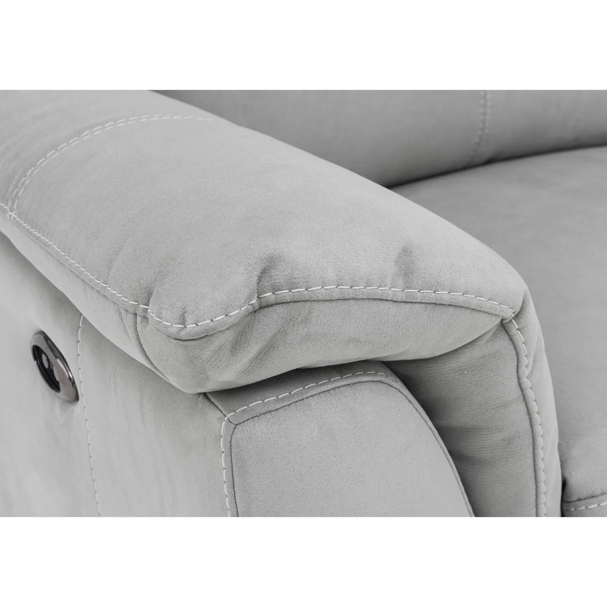 Contempo 3 Seater Fabric Power Recliner Sofa - Blue - By Furniture Village – image 2