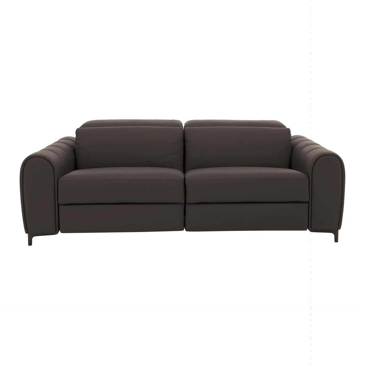 Nicoletti - Azzurro 3 Seater Leather Power Recliner Sofa - Mink