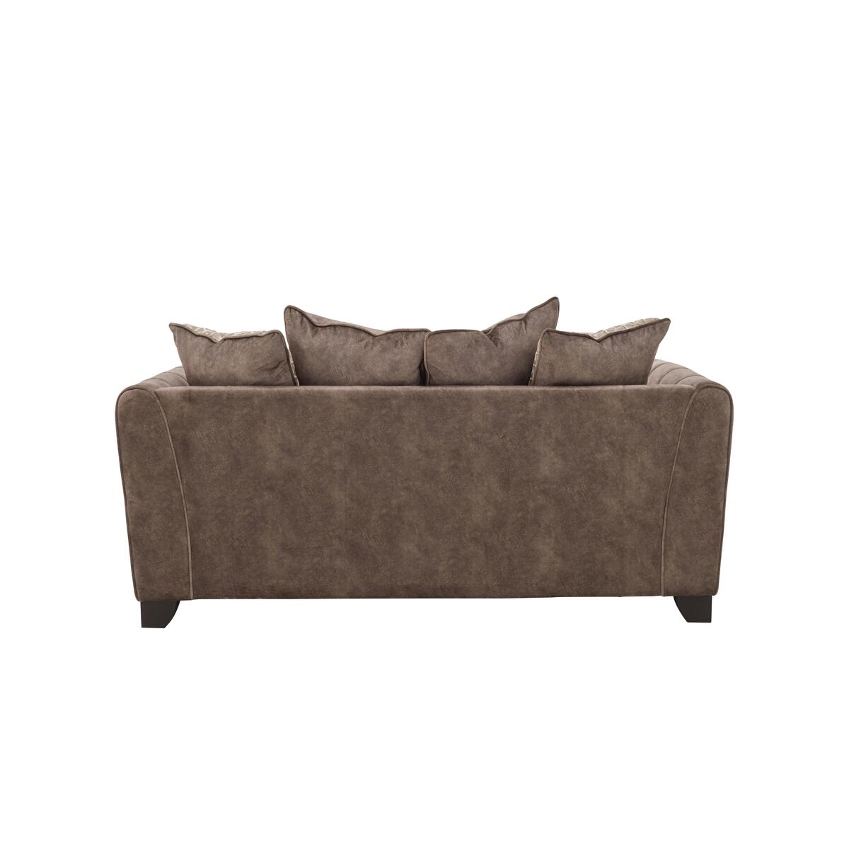Ariana 2 Seater Pillow Back Fabric Sofa - Grey – image 5