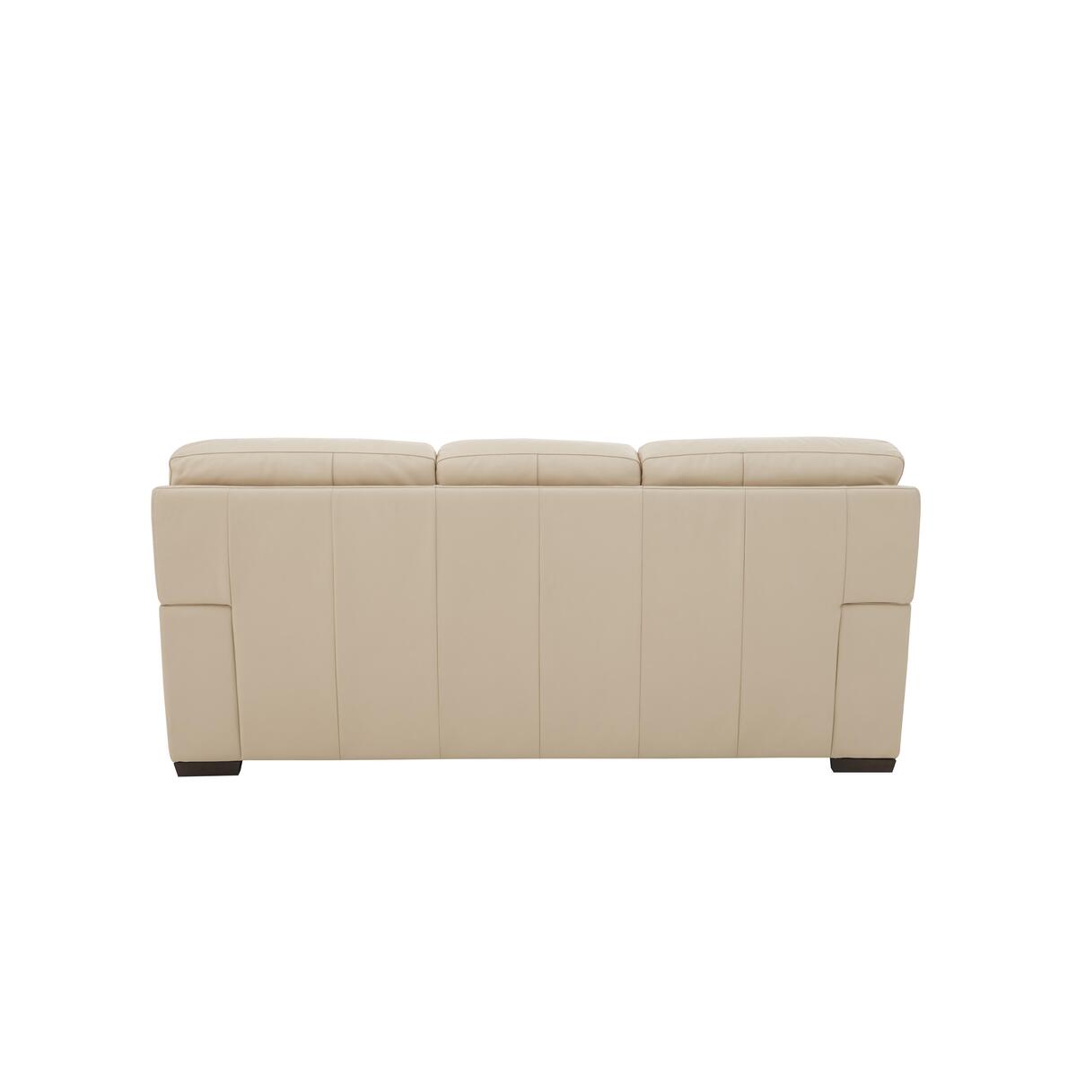 Zinc 3 Seater Leather Sofa - Beige- World of Leather – image 8