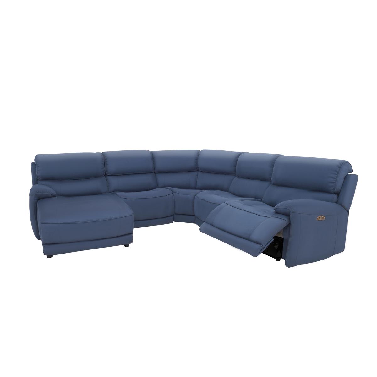 Link Leather Corner Chaise Power Sofa - Beige - By Furniture Village – image 2