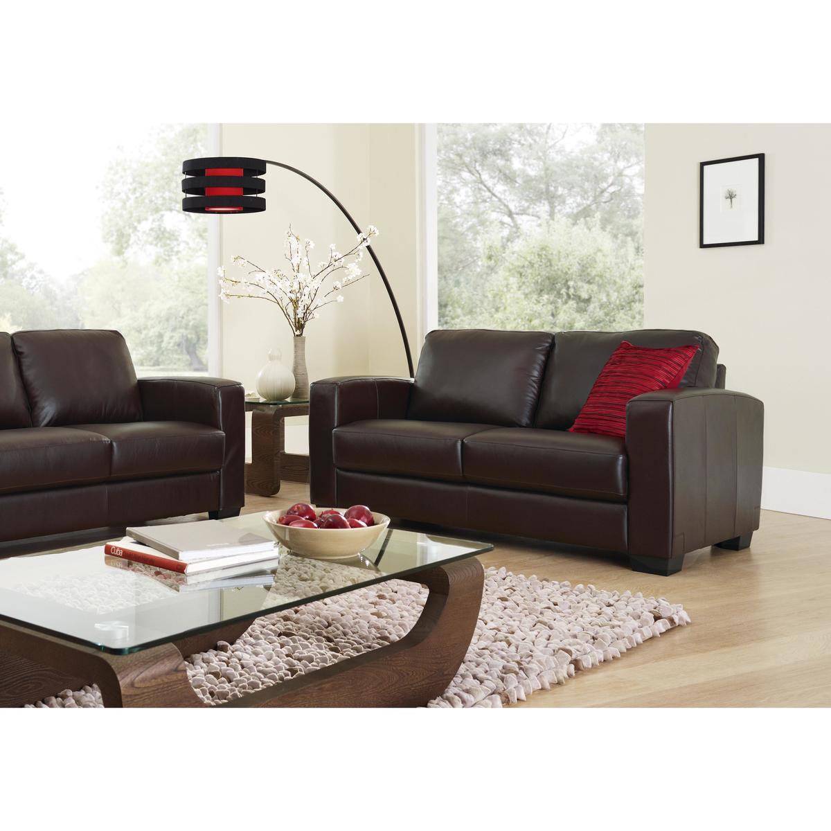 Dante 2 Seater Leather Sofa - Beige - By Furniture Village – image 2