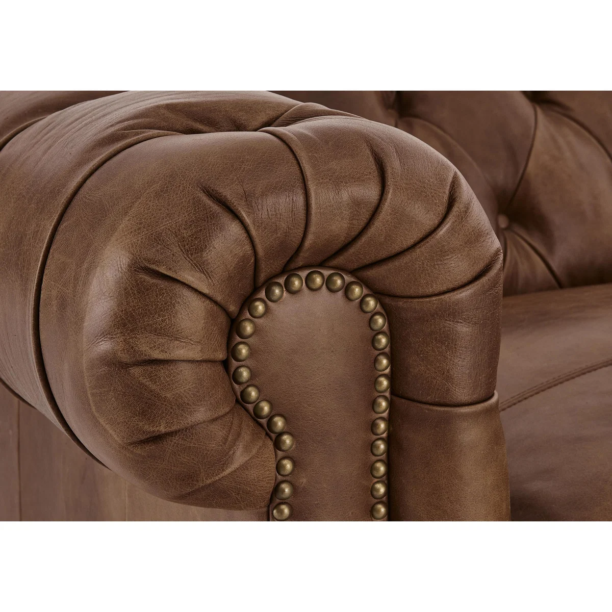 Alexander and James - New England Newport 3 Seater Leather Sofa - Brown – image 6