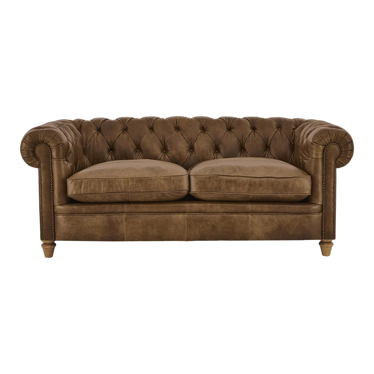 Alexander and James - New England Newport 3 Seater Leather Sofa - Brown – image 2