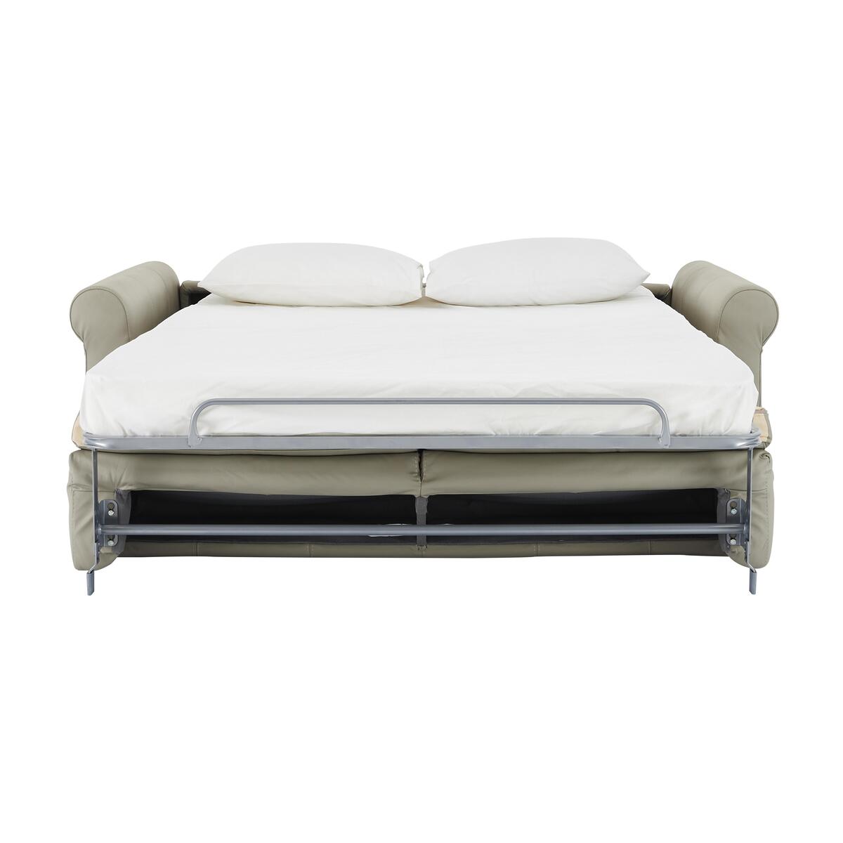 Nicoletti - Alcova 3 Seater Leather Sofa Bed with Scroll Arms - Black – image 6