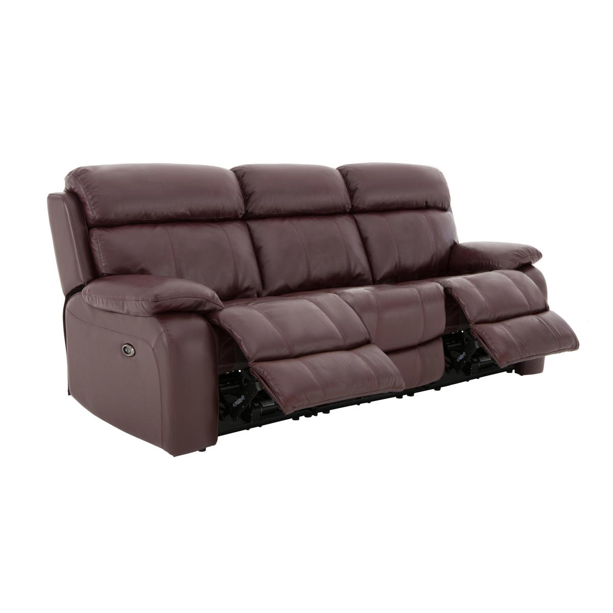World of Leather - Moreno 3 Seater Leather Manual Recliner Sofa - Beige – image 5