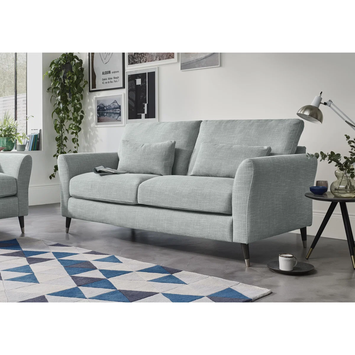 Angelica 3 Seater Fabric Sofa - Yellow – image 2